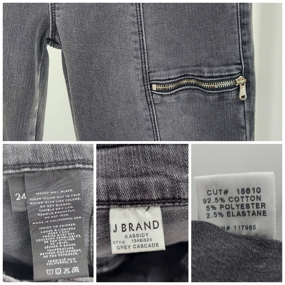J Brand Kassidy Moto Zipper Jeans 24 - Picture 5 of 7
